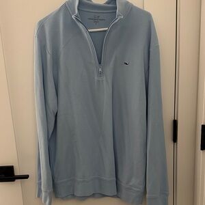 Vineyard Vines Men's Sky Blue Zip-Up Sweater